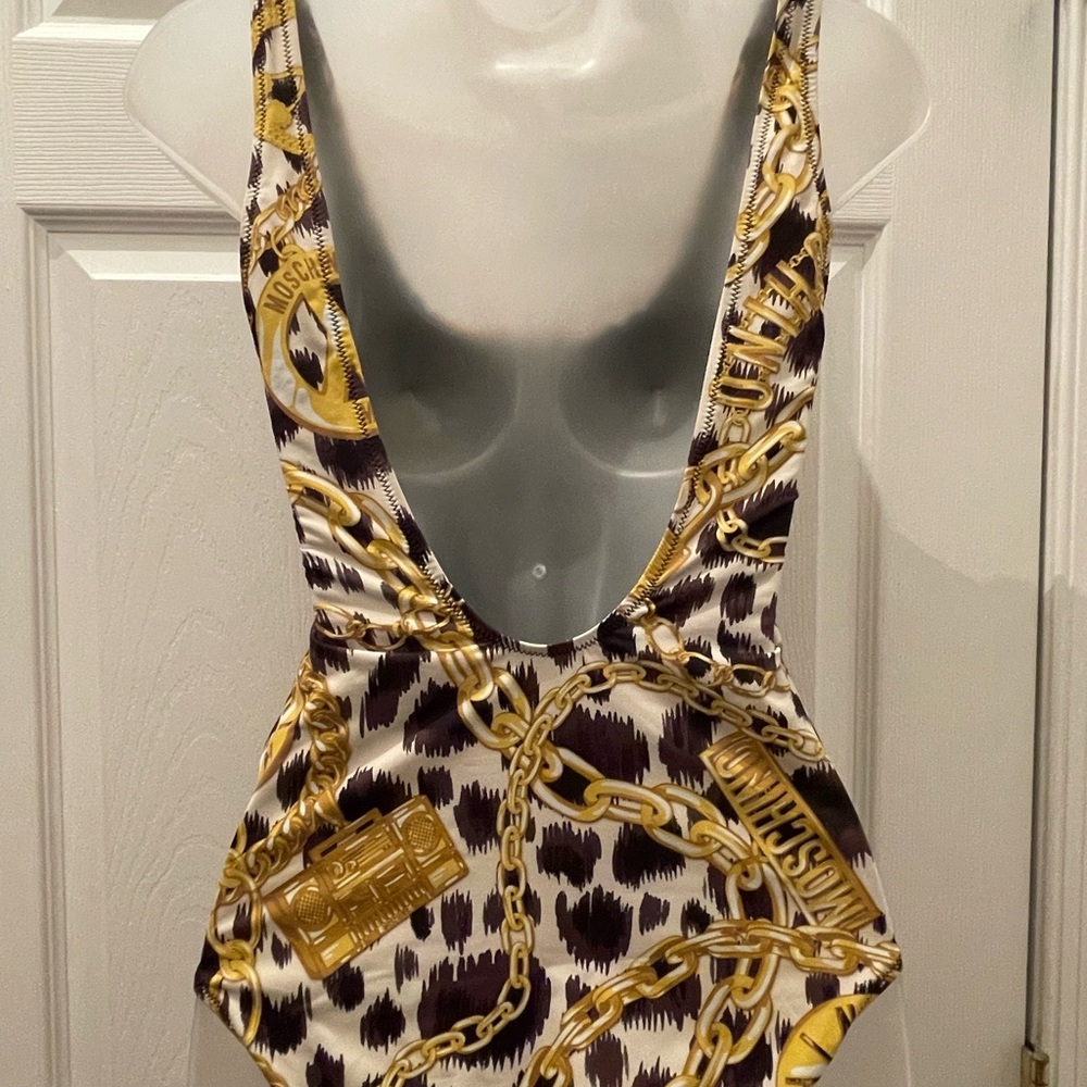 Moschino Black & Gold Chain swimsuit - Picture 4 of 6